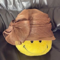Bronze/brown straw Wedding Hat Mother Of The Bride