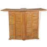 3 Piece Bistro Set with Folding Chairs Solid Teak Wood Image 5