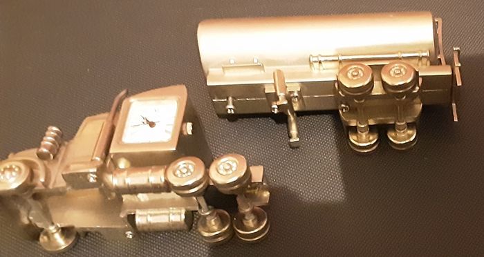 petrol tankard clock, heavy item