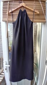 Halterneck Tie Black Dress