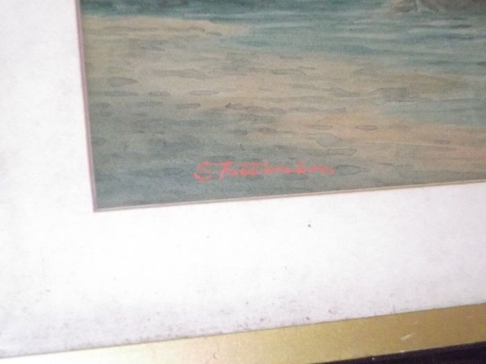 a water colour picture signed