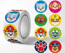 New 500PCS Paw Patrol Children's Cartoon Stickers Cute Kids Stationery Supplies School Teacher Supplies Reward Sticker Toys Gift