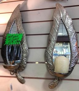 New Leaf Wall Sconce With Mirrors 60cm/22cm