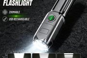Mini usb rechargeable torch in box w/cable
