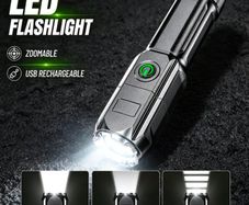 Mini usb rechargeable torch in box w/cable