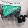 New picnic/cooler bag plastic sundae dishes and small glass bottles Image 2