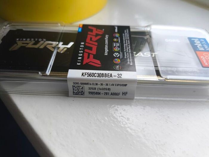 1x32GB ddr5 6000MHz CL30 Kingston Fury RGB EXPO XMP Brand New sealed