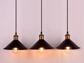 3 lights chandelier iron painted strip/disc ceiling plate living room kitchen restaurant hotel lamp