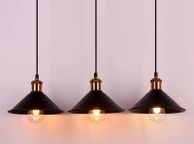 main image for ad 3 lights chandelier iron painted strip/disc ceiling plate living room kitchen restaurant hotel lamp