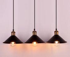 3 lights chandelier iron painted strip/disc ceiling plate living room kitchen restaurant hotel lamp