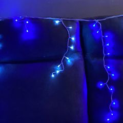 Blue and White LED Icicle Lights