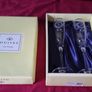 New In Box And Never Used Pair Of Duiske Glass 25th Anniversary Silver Band Flutes Image 2