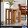 Oak TV stand and Nest of tables x 2 from Arnotts Image 3