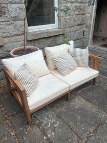 teak garden sofa