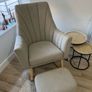 Nursery arm chair with foot stool Image 2