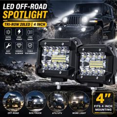 2pcs 10.16cm Automobile Light Bar 12V High-Brightness Combination Light 20LED Ultra-Bright Lighting
