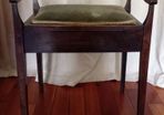 Antique Edwardian piano stool with storage