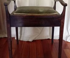 Antique Edwardian piano stool with storage