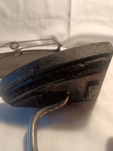 19th Century "Sad" Cast Iron and Cradle