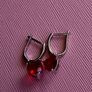 Sterling silver red heart drop earrings ring and pendant necklace set  New Image 5