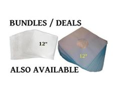 Stack Of 50 X Paper Inner Sleeves & 25 X Plastic Outer Sleeves - Highest Quality Pure Polythene