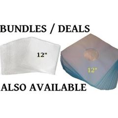Stack Of 50 X Paper Inner Sleeves & 25 X Plastic Outer Sleeves - Highest Quality Pure Polythene