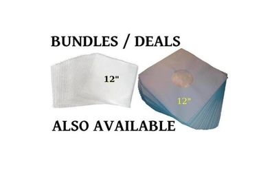 Stack Of 50 X Paper Inner Sleeves & 25 X Plastic Outer Sleeves - Highest Quality Pure Polythene