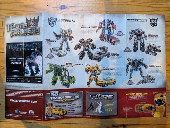 Vintage Transformers promotional poster/flyer 2009