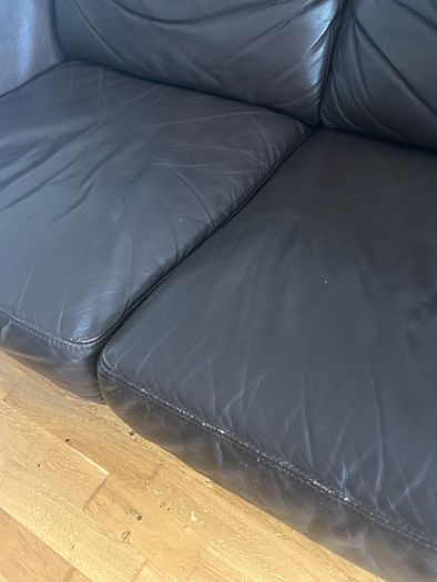 Brown Leather 2 Seater Sofa