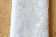 Long Hot Water Bottle with White Fleecy Cover