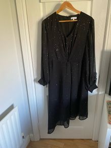 Warehouse ladies black sparkly dress