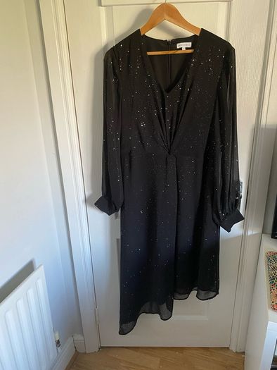 Warehouse ladies black sparkly dress