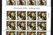 2010 Ireland Christmas Commemorative Stamps Sheetlet Plate 1A1A1A1A Mint Never Hinged (MNH)