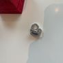Signed Swarovski Silver Tone Crystal Clip on Earrings Image 3