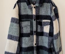 H&M Green Tartan Shacket Men's Size Large.