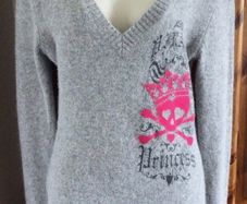 Disneyland Paris Ladies Grey Wool & Angora Pirate & Princess Jumper dress M includes post