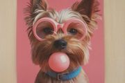 Yorkie dog poster