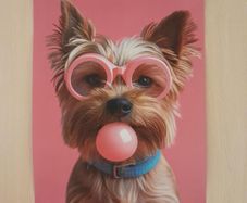 Yorkie dog poster