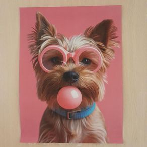 Yorkie dog poster