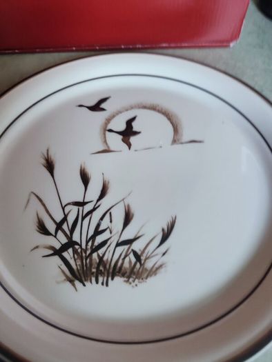 Vintage Hinging plates made in Arklow Ireland.