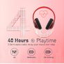 Sound 6S Bluetooth Headphones Over Ear,Foldable Wireless Headphones with 6 EQ Modes,40 Hours Playtime Image 2