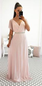 Elegant Jenny Yoo Collection evening gown bridesmaid dress