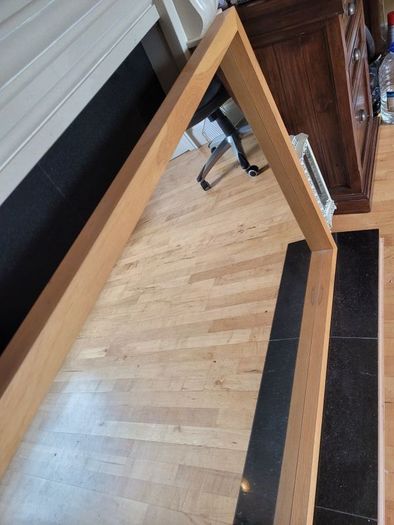 Large heavy oak mirror