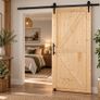 Wooden Sliding Barn Door with Hardware Kit Image 3