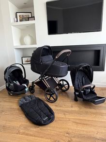 Cybex Priam Platinum Rose Gold 3 In 1 Travel System