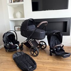 Cybex Priam Platinum Rose Gold 3 In 1 Travel System