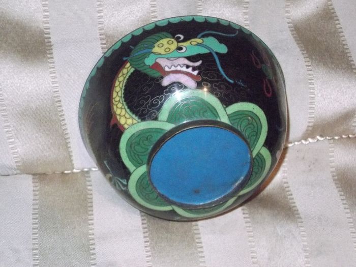 a lovely  small antique chinese cloisonne  bowl