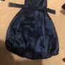 Navy Blue satin dress mid length formal dress (Size XS/8) Image 4