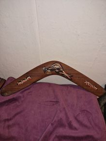 Large hand painted Boomerang