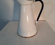 White Enamel Water Pitcher